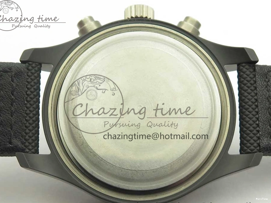 MIROTIME 0401 Modern PILOT IW389001 ZF 1:1 Best Edition Ceramic Case Black Dial on Nylon Strap A7750 (Same Function As Genuine) 7158